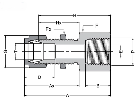 Bulkhead Female Connector Drawing