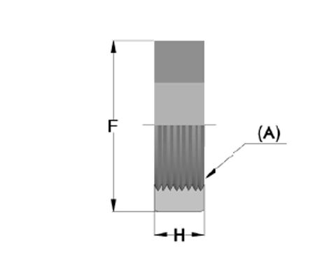 Bulkhead Lock Nut Drawing