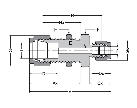 Bulkhead Reducing Union Drawing