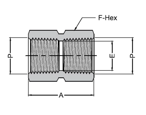 Hex Coupling Drawing
