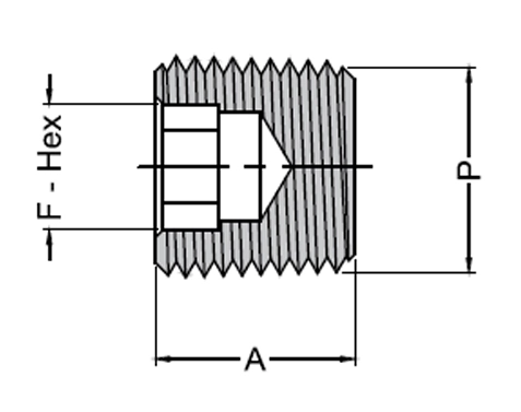 Hollow Hex Plug Drawing
