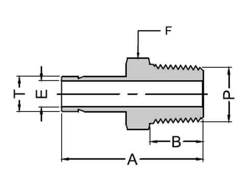 Male Adapter ISO Tapered Drawing