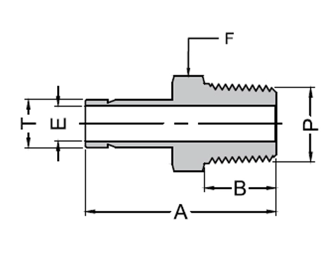Male Adapter NPT Thread Drawing