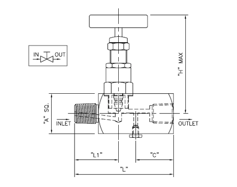 Male x Female (With Vent Plug) Drawing