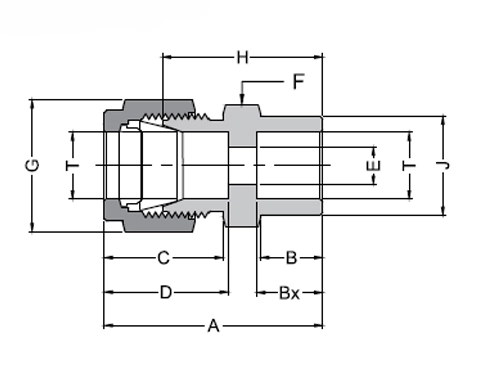 Socket Weld Tube Connector Drawing