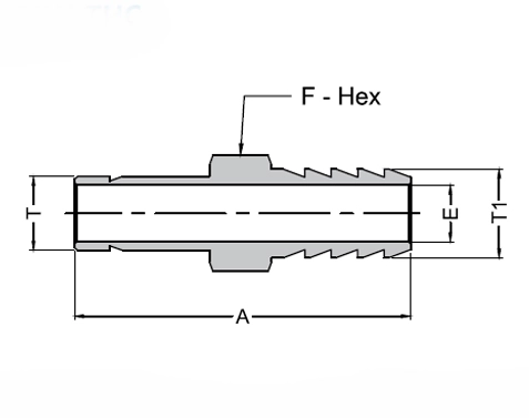 Tube To Hose Connector Drawing